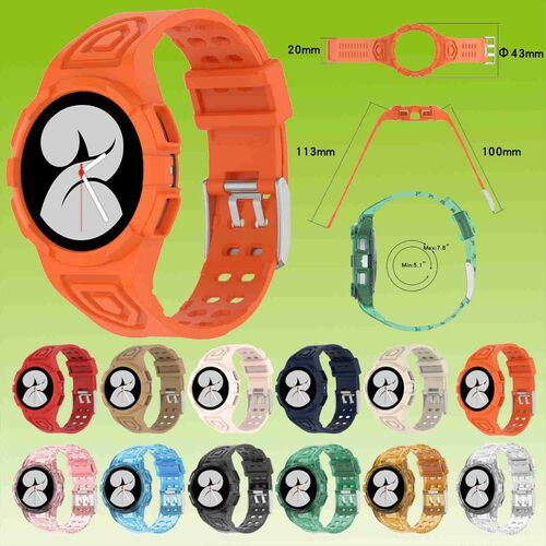 F�r Samsung Galaxy Watch FE / 4 Serie Kunststoff / Silikon Uhr Watch Sport Armband mit Geh�use