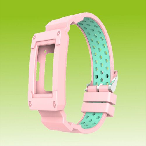 F�r Fitbit Charge 6 / 5 / 4 / 3 Silikon Armband mit Geh�use-Schutz