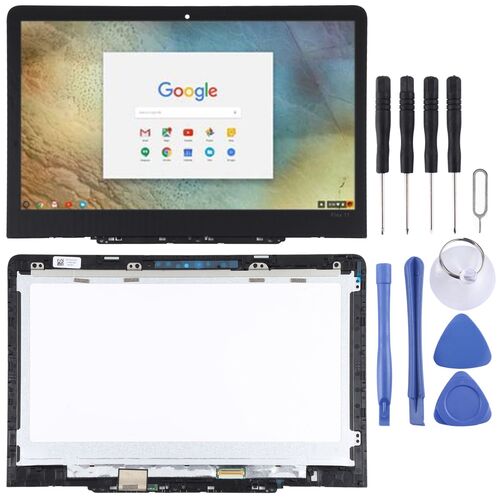 F�r Lenovo Chromebook YOGA N23 Full LCD Screen and Digitizer Schwarz Glas Display Ersatzteil Schwarz