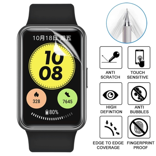 F�r Huawei Watch GT / Fit / Fit 2 1x TPU PET 4D LCD Display Folie Schutz Screen 