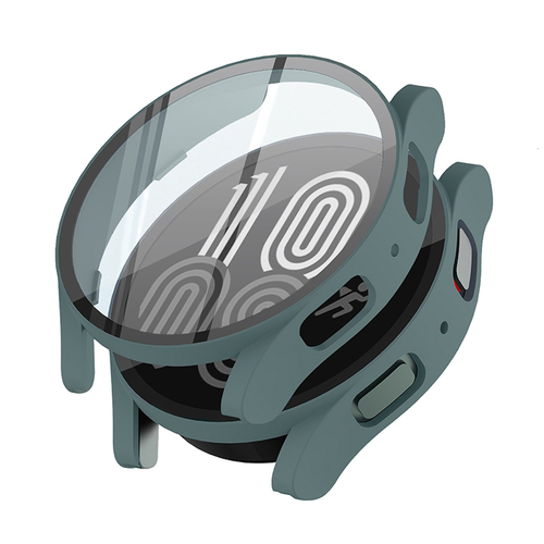 F�r Samsung Galaxy Watch 5 44 mm 360 Grad Schock H�lle + H9 Hart Glas Tasche Etuis Gr�n Orig.