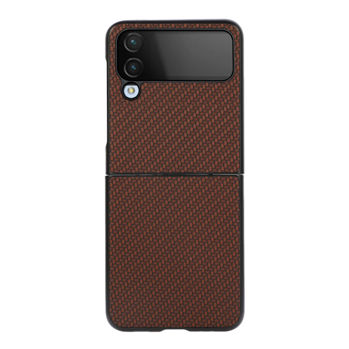 Samsung Galaxy Z Flip4 5G Carbon Kunststoff Silikon Cover Handy Tasche H�lle Etuis Braun
