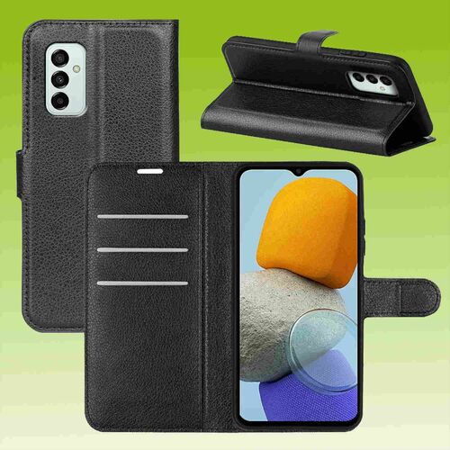F�r Samsung Galaxy M13 4G / M23 5G Handy Tasche Wallet Premium Schutz H�lle Case Cover Etuis Neu Zubeh�r Schwarz