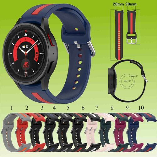 F�r Samsung Galaxy Watch FE 6 5 4 Normal Pro Classic Gr��en Kunststoff Armband