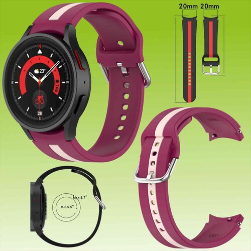 F�r Samsung Galaxy Watch FE 6 5 4 Normal Pro Classic Silikon Armband