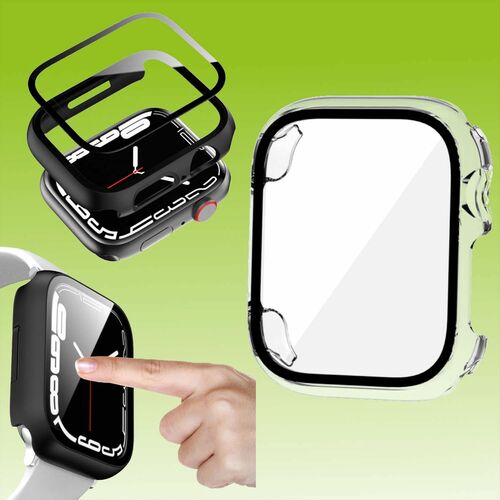 F�r Apple Watch Series 9 8 7 41mm / 6 SE 5 4 40mm 2 in 1 H�lle + Glas