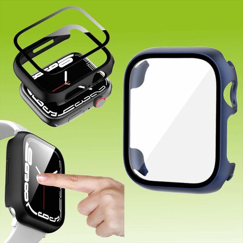 F�r Apple Watch Series 9 8 7 41mm / 6 SE 5 4 40mm 2 in 1 H�lle + Glas