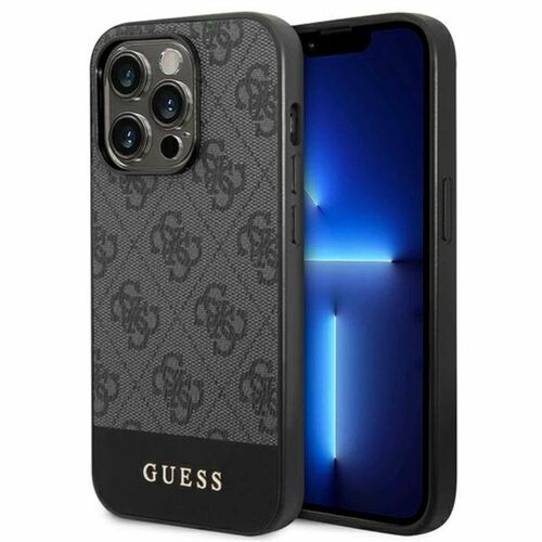 GUESS Schutzh�lle f�r Apple iPhone 14 Pro Grau H�lle Case Cover Etui Schutz