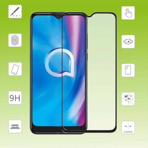 F�r Motorola Moto E22 3D Premium 0,3 mm H9 Hart Glas Schwarz Folie Schutz H�lle Neu