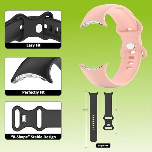F�r Google Pixel Watch 3 / 2 / 1 Hochwertiges Kunststoff / Silikon Uhr Armband Zubeh�r Sport 