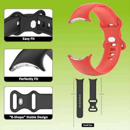 F�r Google Pixel Watch 3 / 2 / 1 Hochwertiges Kunststoff / Silikon Uhr Armband Zubeh�r Sport 