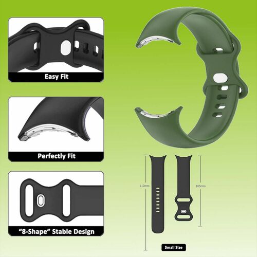 F�r Google Pixel Watch 3 / 2 / 1 Hochwertiges Kunststoff / Silikon Uhr Armband Zubeh�r Sport 