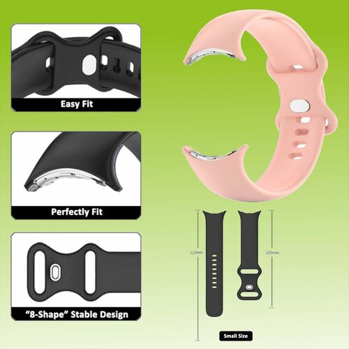 F�r Google Pixel Watch 3 / 2 / 1 Hochwertiges Kunststoff / Silikon Uhr Armband Zubeh�r Sport 