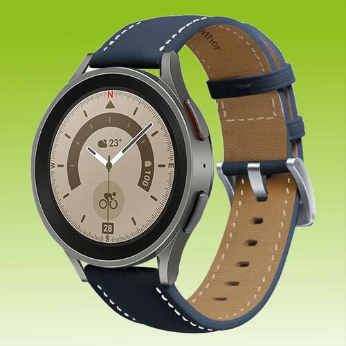 F�r Samsung Galaxy Watch FE 6 5 4 Normal Pro Classic Gr��en Kunstleder Armband 