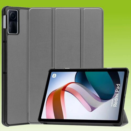 Fr Xiaomi Redmi Pad 10.6 Zoll 3folt Wake UP Smart Cover Grau Tablet Tasche Etuis Hlle