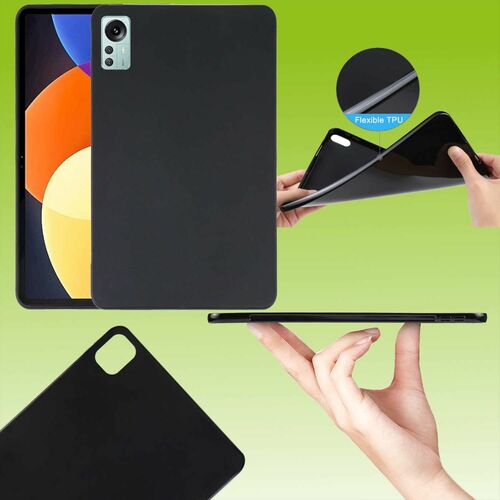 F�r Xiaomi Mi Pad 5 Pro 12.4 2022 Schwarz Tablet Tasche H�lle Case TPU Silikon d�nn