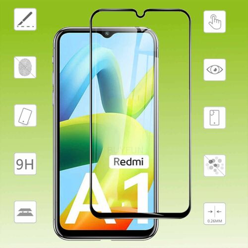 F�r Xiaomi Redmi A2 / A1 / A1+ Plus 2x 3D Premium 0,3 mm H9 Hart Glas Schwarz Folie Schutz H�lle Neu