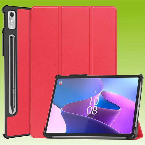 F�r Lenovo Tab P11 Pro 2. Gen 11.2 Zoll 3folt Wake UP Smart Cover Rot Tasche Etuis H�lle