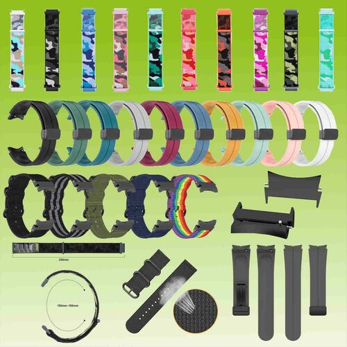 F�r Samsung Galaxy Watch FE 6 5 4 Normal Pro Classic Gr��en Kunststoff Silikon