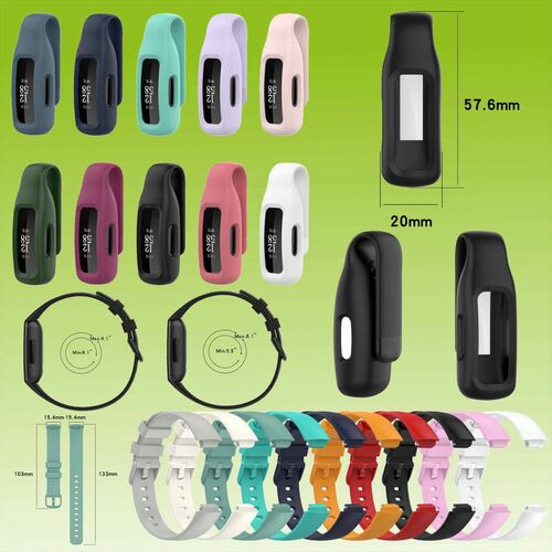 Fr Fitbit Inspire 3 Hochwertiges Kunststoff / Silikon Uhr Watch Armband Zubehr Sport Neu