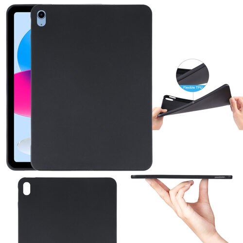 F�r Apple iPad 11. Gen A16 2025 / 10.9 2022 H�lle TPU Silikon Schwarz