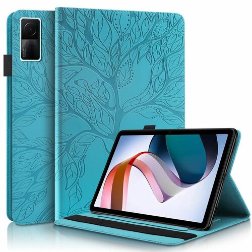 F�r Xiaomi Redmi Pad 10.6 Zoll Baum Muster Blau Kunstleder H�lle Cover Tablet Tasche Case Neu