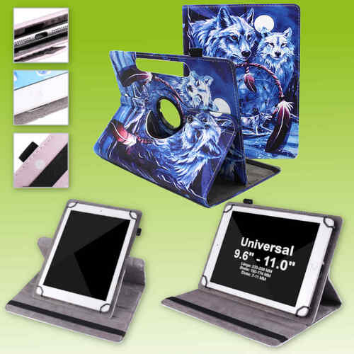 F�r Apple iPad 10.9 2022 10. Generation 360 Grad Rotation Universell Motiv 16 Tablet Tasche Kunst Leder H�lle Etuis
