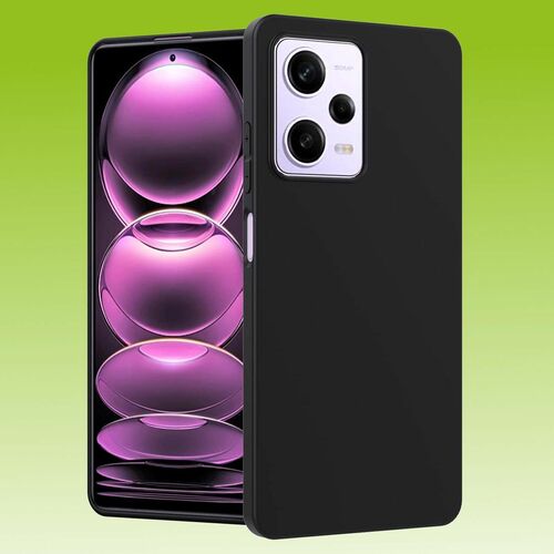 F�r Xiaomi Poco X5 Pro 5G / Xiaomi Redmi Note 12 Pro 5G Silikoncase TPU Schutz Schwarz Handy Tasche H�lle Cover Etui Zubeh�r Neu