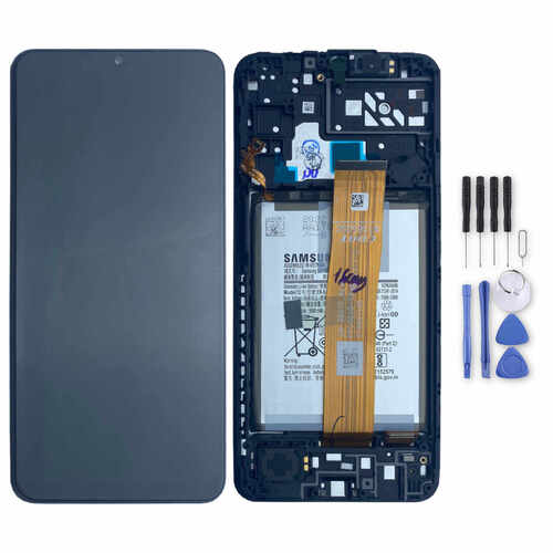 Samsung Display LCD Kompletteinheit + Akku fr Galaxy A04s A047F GH82-29802A Schwarz