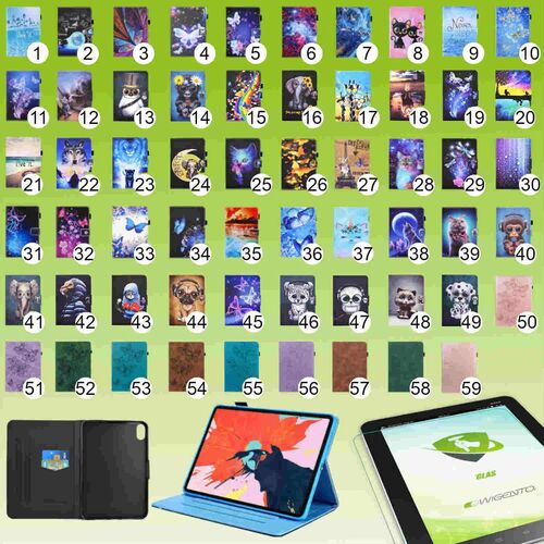 Fr Apple iPad 10.9 2022 10. Generation Motiv Muster Tablet Tasche Kunst-Leder Hlle Etuis Cover Schutz Case Zubehr