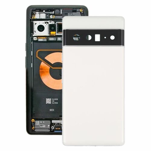 F�r Google Pixel 6 Pro Wei� Batterie Cover Ersatzteil Akku Deckel und Mittelrahmen