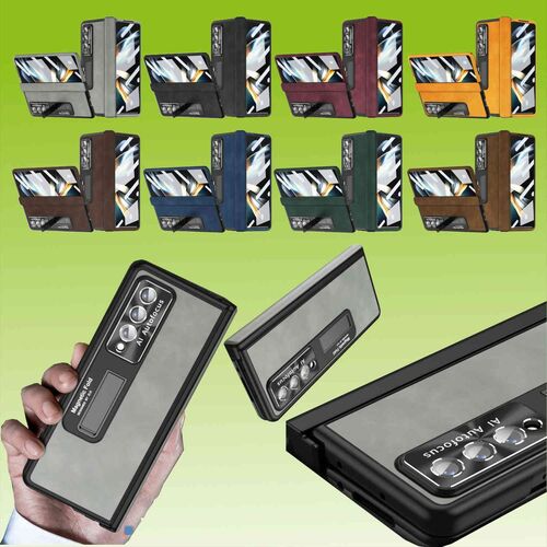 F�r Samsung Galaxy Z Fold4 5G All-inclusive 360 Grad Napa Magnetische Handy Tasche Etuis Neu