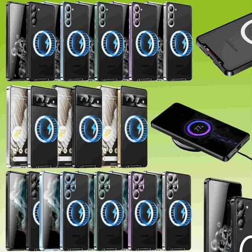 Fr verschiedene Handy Tasche Magnetische Magsafe Laden Metall Design Hlle