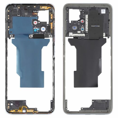 Mittel Rahmen Middle Frame Bezel Plate f�r Xiaomi Redmi Note 11T Pro / Note 11T Pro+ / Poco X4 GT Ersatzteil Reparatur Silber