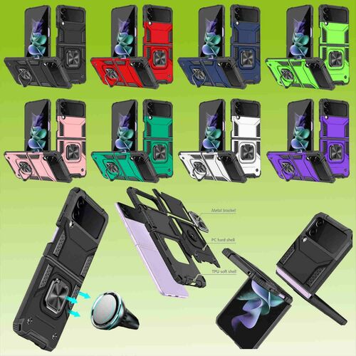 F�r Samsung Galaxy Z Flip / Fold 5G H�lle Armor Magnet Ring Cover Handy H�lle 