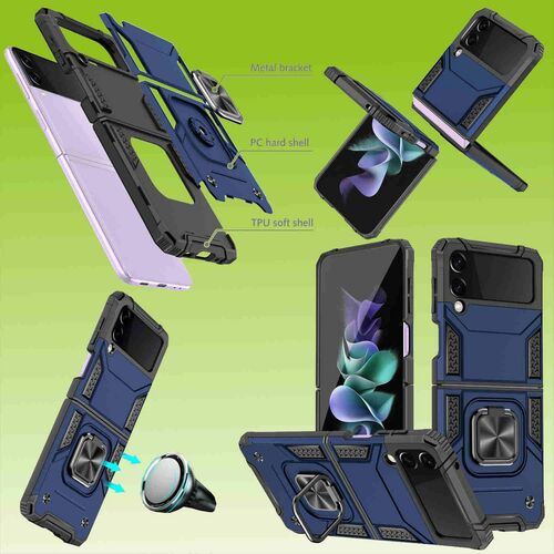 Für Samsung Galaxy Z Flip / Fold 5G Hülle Armor Magnet Ring Cover Handy  Hülle