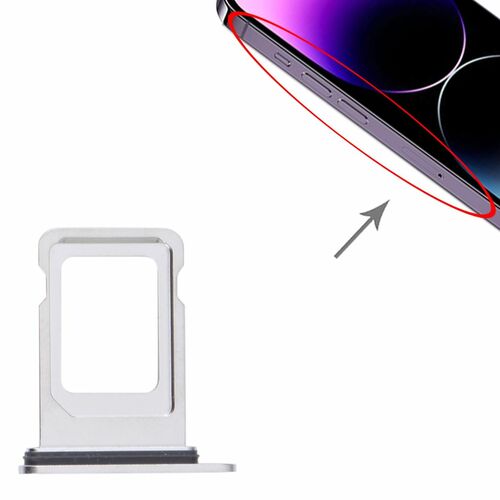SIM Card Tray f�r Apple iPhone 14 Pro Max Ersatzteil Silber