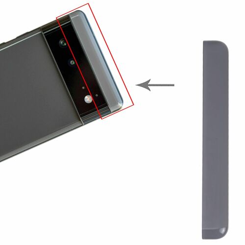 Google Front Upper Top Back Cover f�r Google Pixel 6 Schwarz Cover Ersatzteil