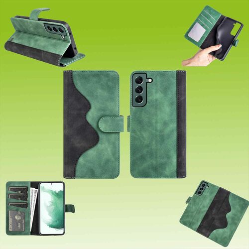 F�r Samsung Galaxy S23 Plus Design Handy Tasche Wallet Premium Gr�n Schutz H�lle Case Cover Etuis Neu Zubeh�r