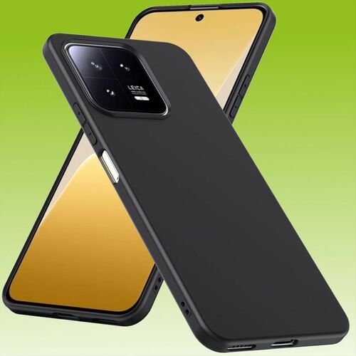 F�r Xiaomi 13 Silikoncase TPU Schutz Schwarz Handy Tasche H�lle Cover Etui Zubeh�r Neu