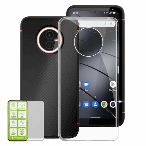 F�r Gigaset GX4 Zubeh�r / Schutz Cover Handy Tasche Etuis TPU Case Schutz Hart Glas AUSWAHL 