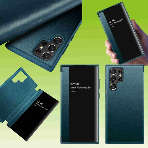 F�r Samsung View Mirror Smartcover Schutzh�lle Cover Etui Handy Tasche H�lle Neu Case Wake UP Funktion 