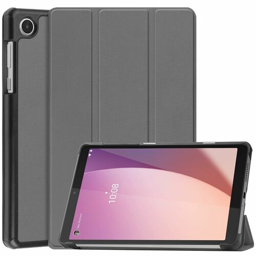 F�r Lenovo Tab M8 4th Gen / TB-300FU 3folt Wake UP Smart Cover Grau Tasche Etuis H�lle