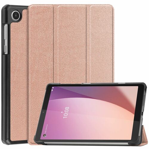 F�r Lenovo Tab M8 4th Gen / TB-300FU 3folt Wake UP Smart Cover Rose Gold Tasche Etuis H�lle
