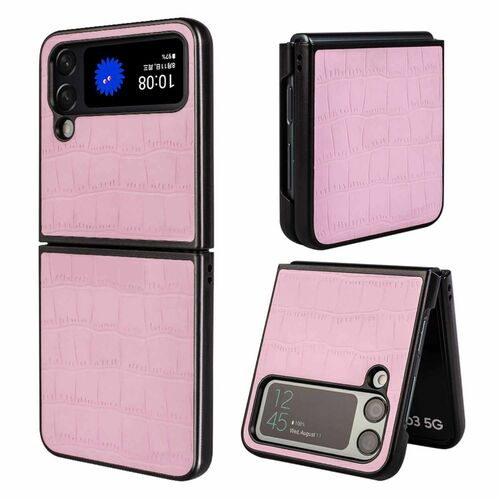 F�r Samsung Galaxy Z Flip4 Design Crocodile Texture H�lle Schutz Hart Cover Handy Tasche Muster Etuis Case Cover Neu 