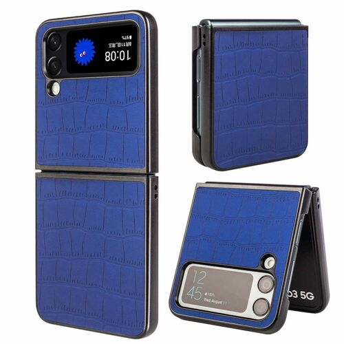 F�r Samsung Galaxy Z Flip4 Design Crocodile Texture H�lle Schutz Hart Cover Handy Tasche Muster Etuis Case Cover Neu 