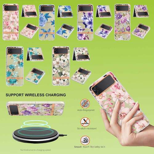 F�r Samsung Galaxy Z Flip4 Design Muster Kunststoff TPU H�llen Schutz Cover Handy Tasche Muster / Motiv H�llen Etuis Muster