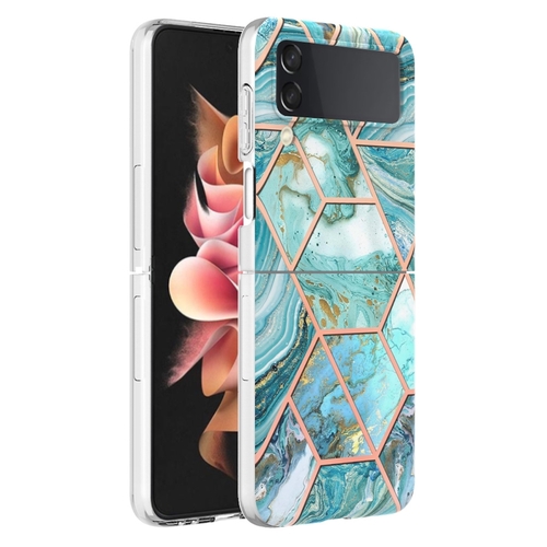 F�r Samsung Galaxy Z Flip4 Electroplating Splicing Marmor TPU H�lle Schutz Cover Handy Tasche Muster / Motiv H�lle Etuis Muster 