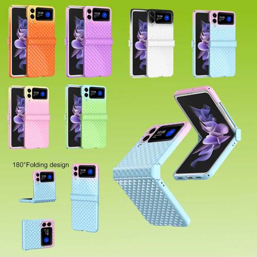 F�r Samsung Galaxy Z Flip4 Handytasche mit Regenbogenverlauf und Scharnier H�lle Etuis Cover Case Tasche Schutz Zubeh�r Silikon