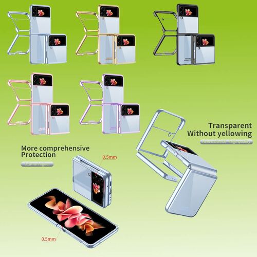 F�r Samsung Galaxy Z Flip4 Electroplating transparente Handyh�lle Schutz Cover Handy Tasche H�lle Etuis Muster